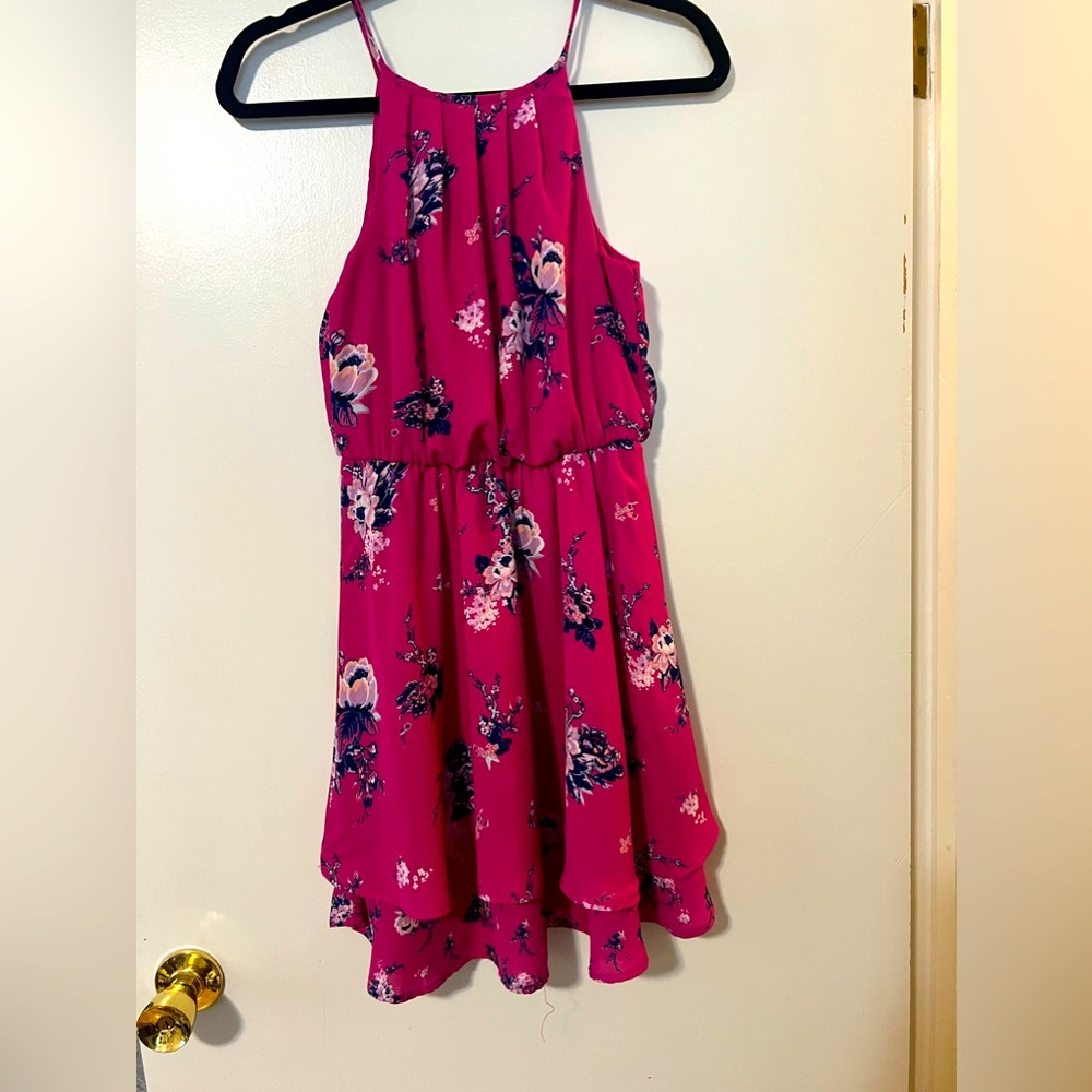 Juniors  Blue Rae spring dress pink small